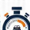 Fast car repair turnaround illustration